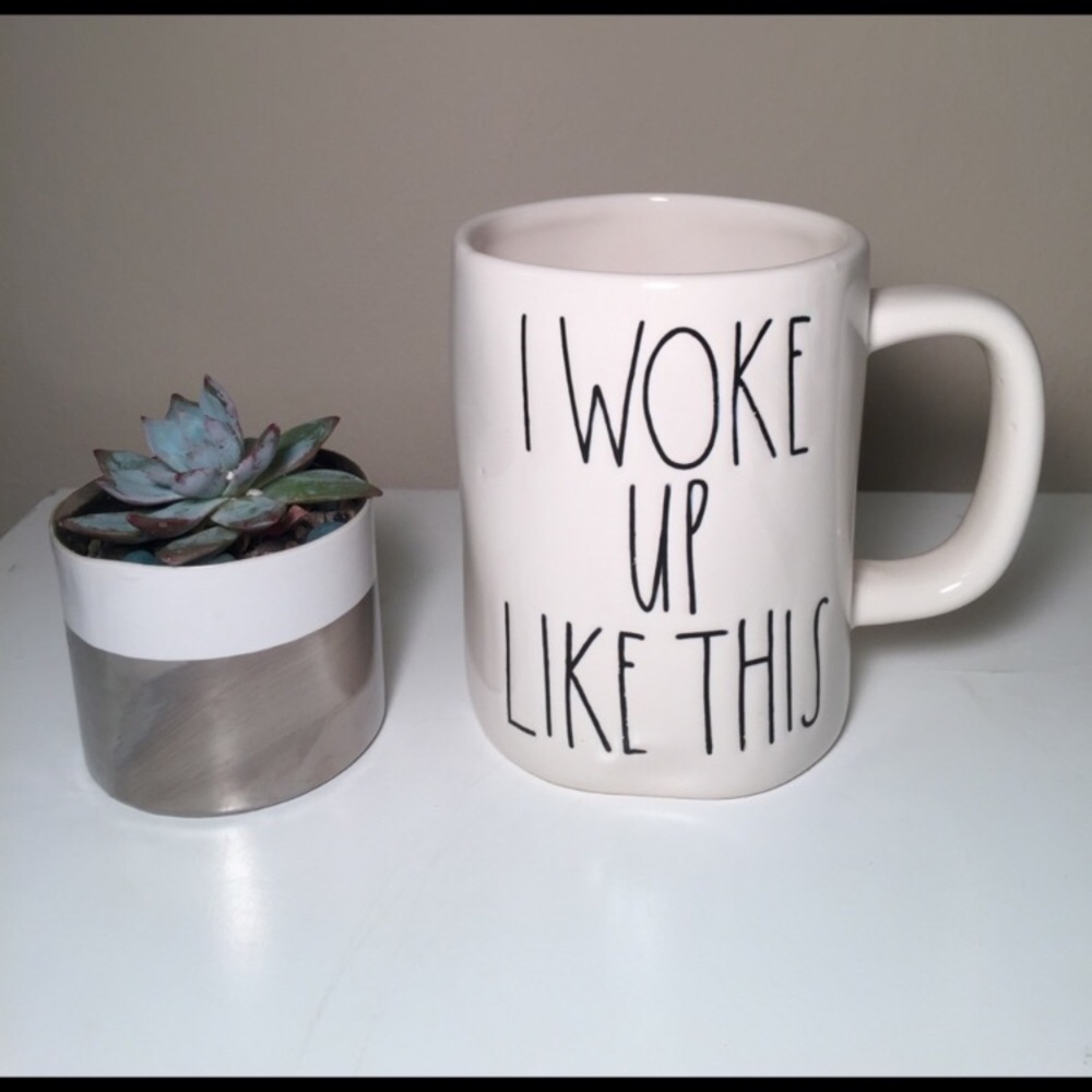 NWOT Rae Dunn Magenta I woke up like this mug